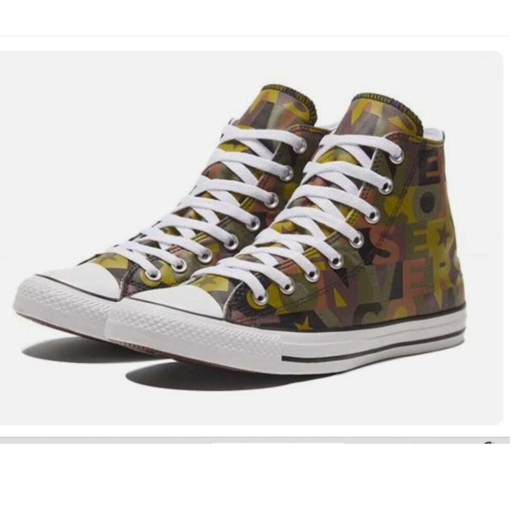 CONVERSE UNISEX CTAS HIGH TOP CAMO SNEAKERS 168713F 5 MEN * 7 WOMEN * EU 37.5